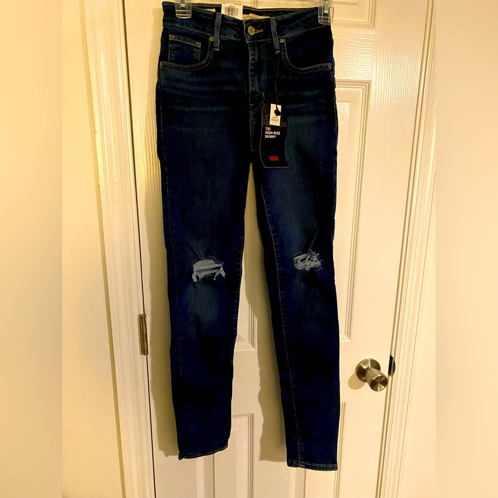 levi's sculpt 721 high rise skinny jeans